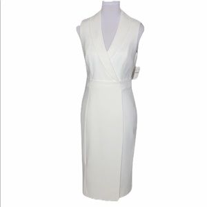 Black Halo sleeveless surplice Vee neck dress